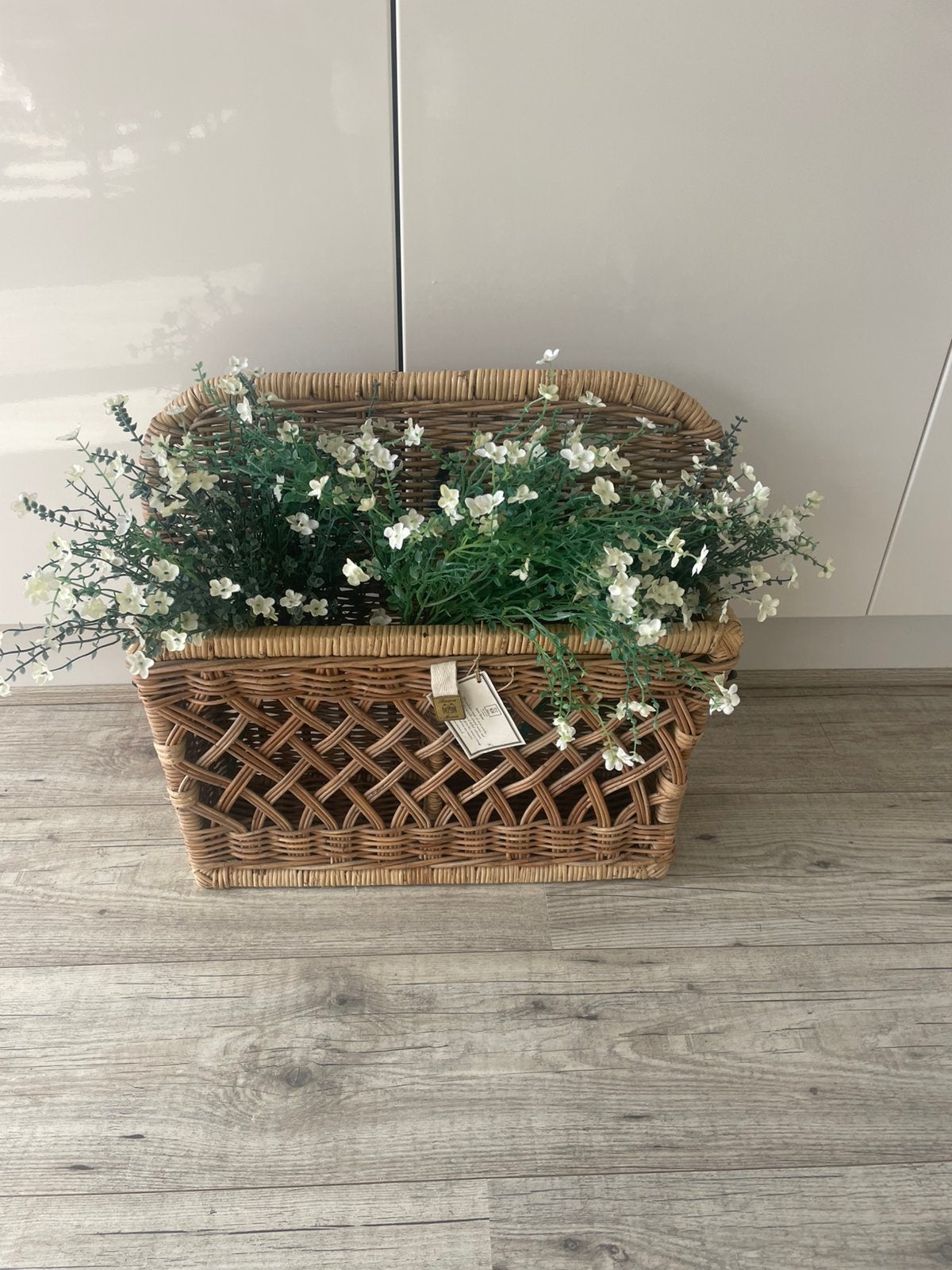 Riviera Maison rattan MAIL mand/ bloemenmand, Ophalen of Verzenden, Zo goed als nieuw