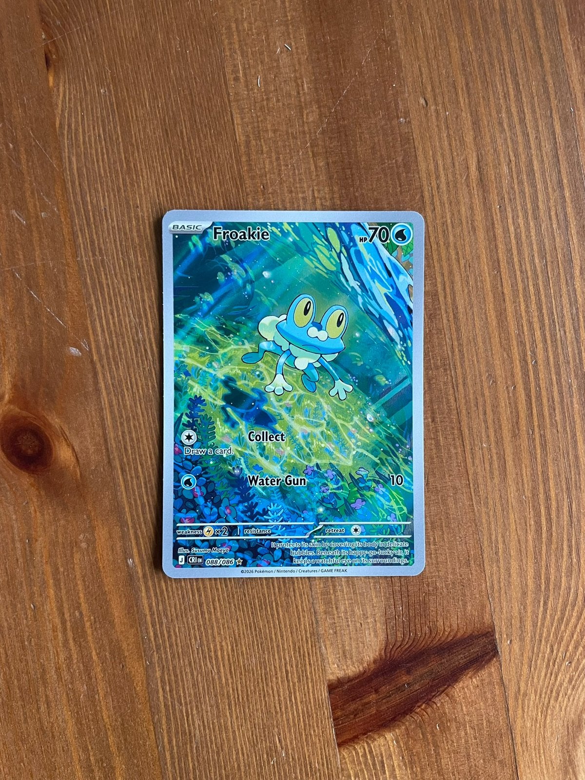 Froakie holo 88/86 Chaos Rising - NM, Ophalen of Verzenden, Zo goed als nieuw, Losse kaart, Foil