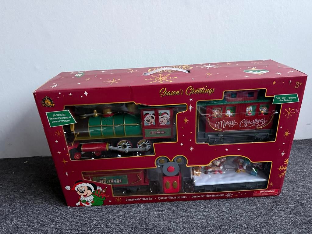 Nieuwe Mickey Mouse Disney Trein Set - Kerst Editie, Ophalen of Verzenden, Nieuw