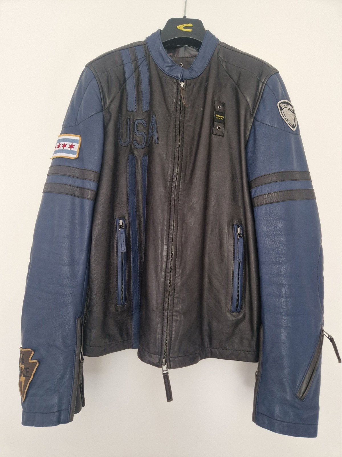 Blauer USA Leren jas TEAB, Blauer USA, Maat 48/50 (M), Zwart, Ophalen of Verzenden