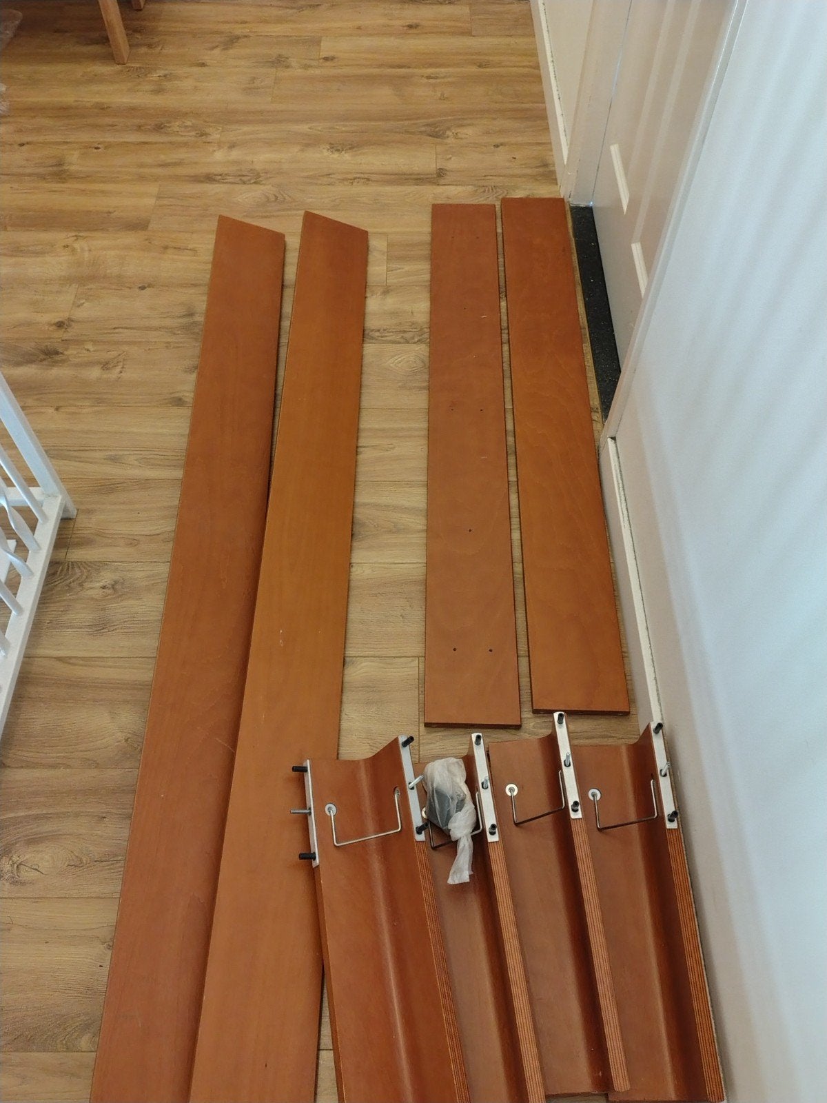 Auping auronde bruin 200*160*48 met spiraalbodem, Ophalen, Gebruikt, Bruin, 200 cm