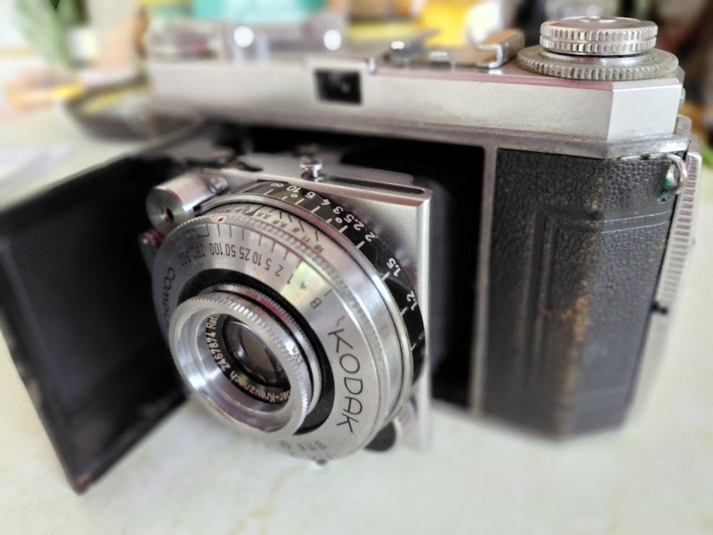 Vintage fotocamera Kodak Retina 1a, Audio, Tv en Foto, Fotocamera's Analoog, Verzenden, Gebruikt, Spiegelreflex, Kodak
