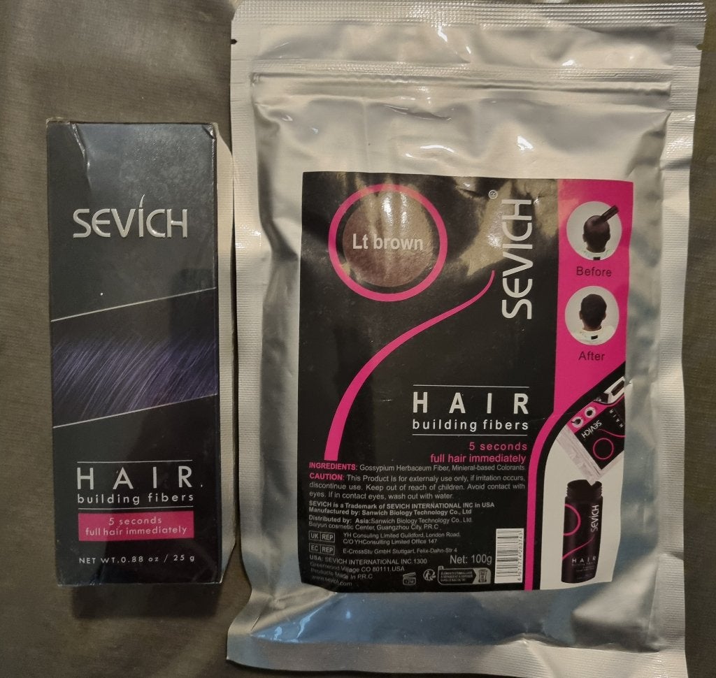 Sevich Hair Building Fibers - Lichtbruin (100g + 25g), Ophalen, Nieuw, Haarverzorger of -hersteller