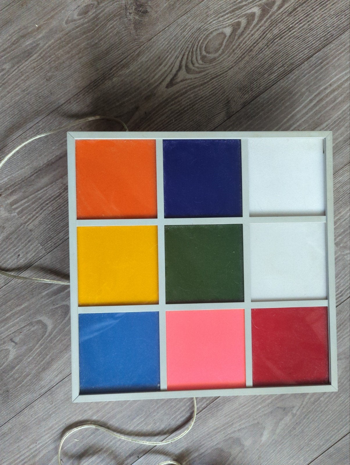 Vintage Mondriaan-stijl wandlamp/tafellamp, Met schakelaar, Ophalen of Verzenden, Zo goed als nieuw