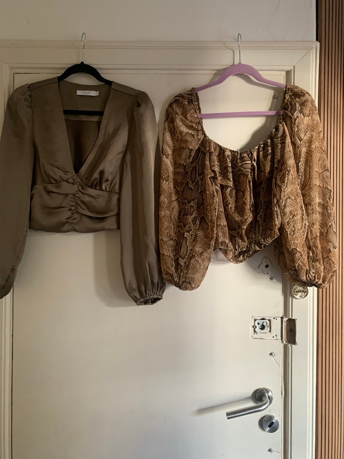 Set van 2 blouses: Zara tijgerprint & Costes crème maat S, Kleding | Dames, Tops, Meerkleurig, Ophalen of Verzenden, Zo goed als nieuw