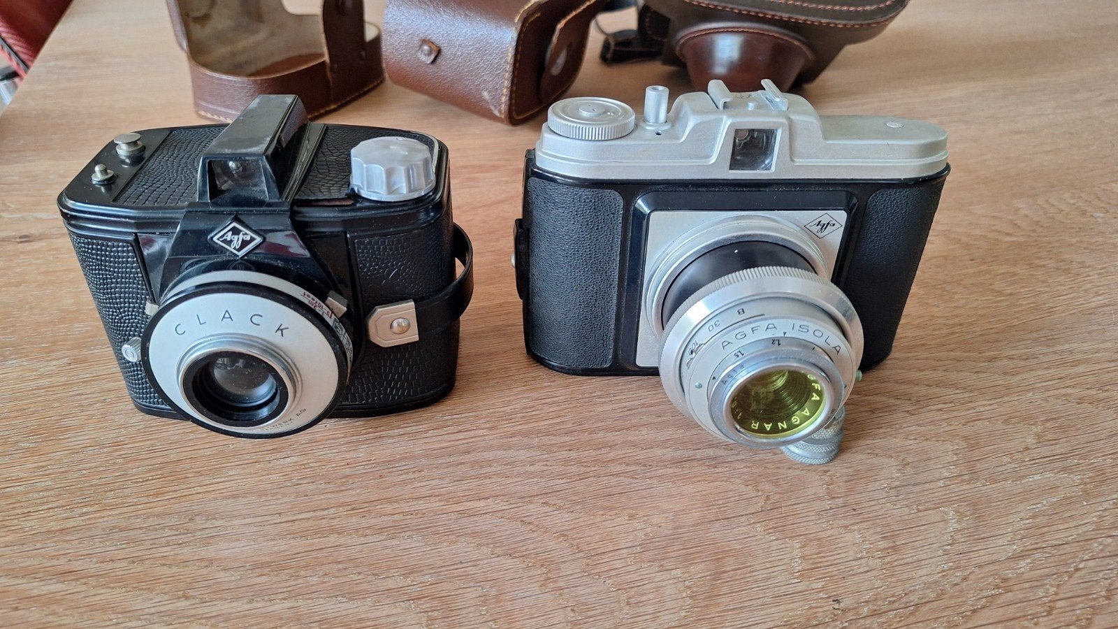 twee oude Agfa analoge fototoestellen, Ophalen of Verzenden, Gebruikt, Compact, Overige Merken