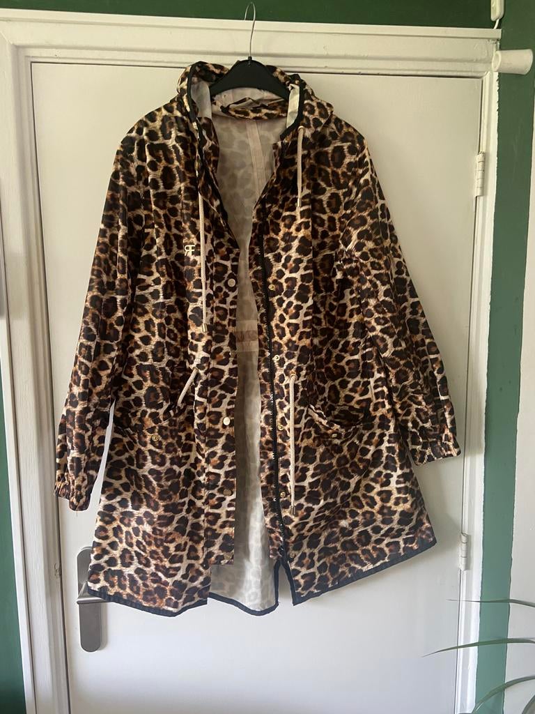 Leopard print regenjas - Rain fest, Ophalen of Verzenden, Gedragen, Maat 38/40 (M), Bruin