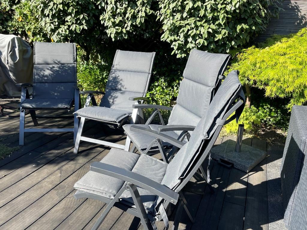tuinstoelen, Ophalen, Zo goed als nieuw, Aluminium, Verstelbaar