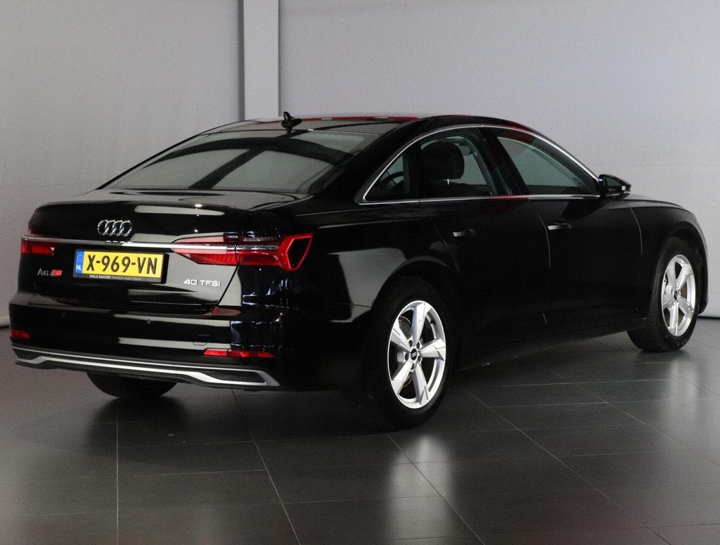 Audi A6 Limousine 40 TFSI Advanced edition, Auto's, Audi, 4 cilinders, Leder en Stof, Zwart, Bedrijf