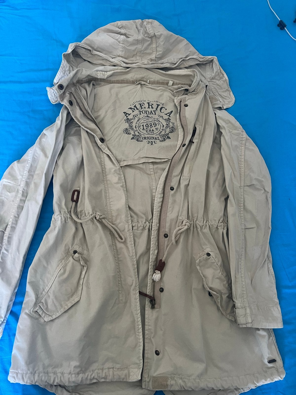 America Today parka jas maat M, Ophalen of Verzenden, Gedragen, Maat 38/40 (M), Beige