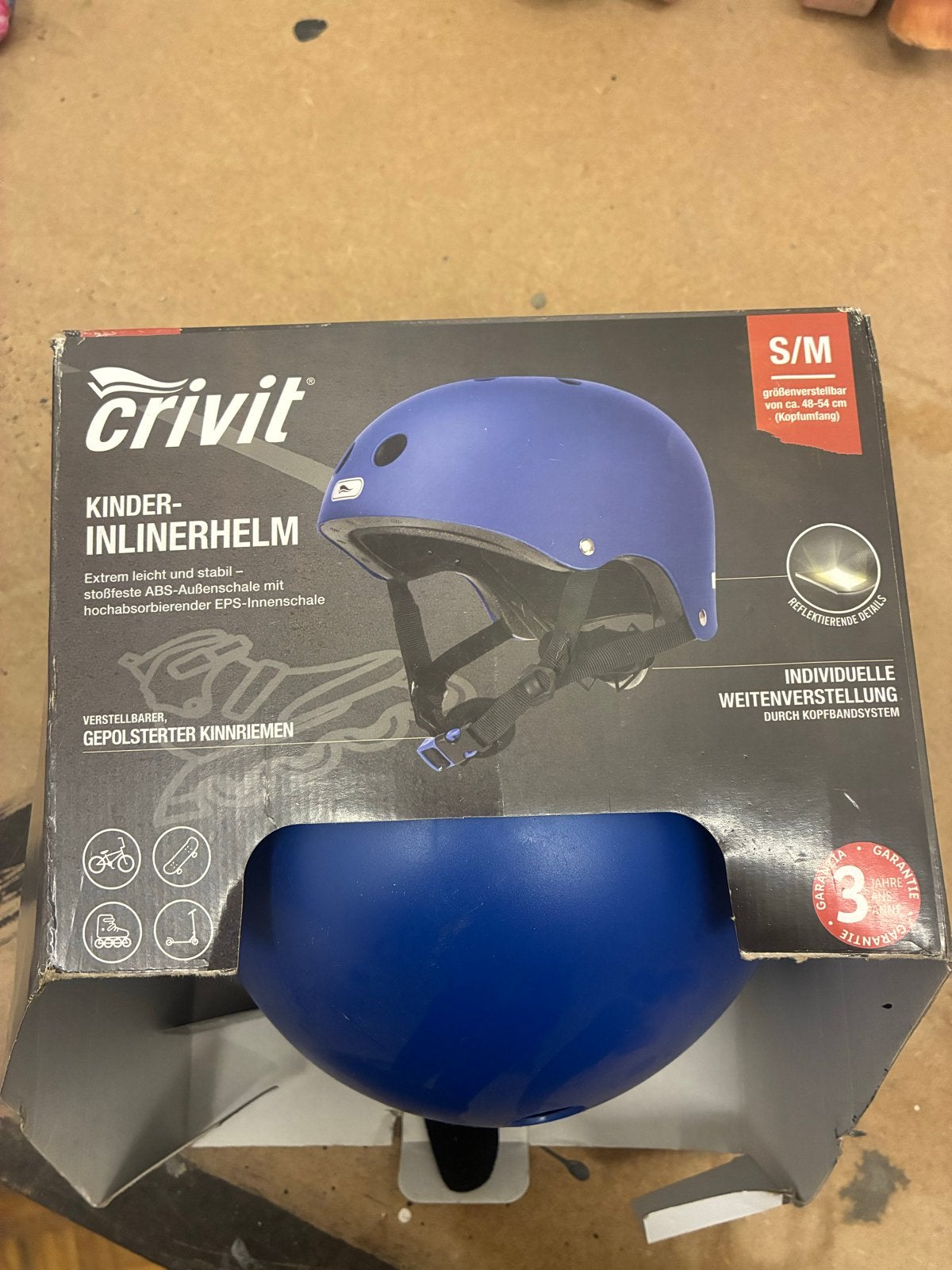 Crivit Kinder-Inlinerhelm S/M - Blauw, Ophalen, Nieuw, S, Jongen of Meisje