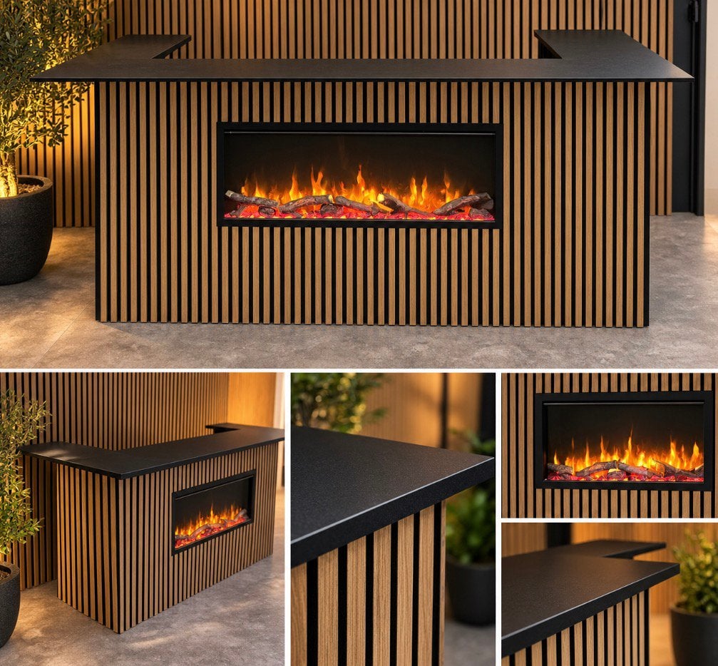 Nieuwe bar met elektrische inbouwhaard 1.5kw, Ophalen, Nieuw, Inbouwhaard, Elektrische haard