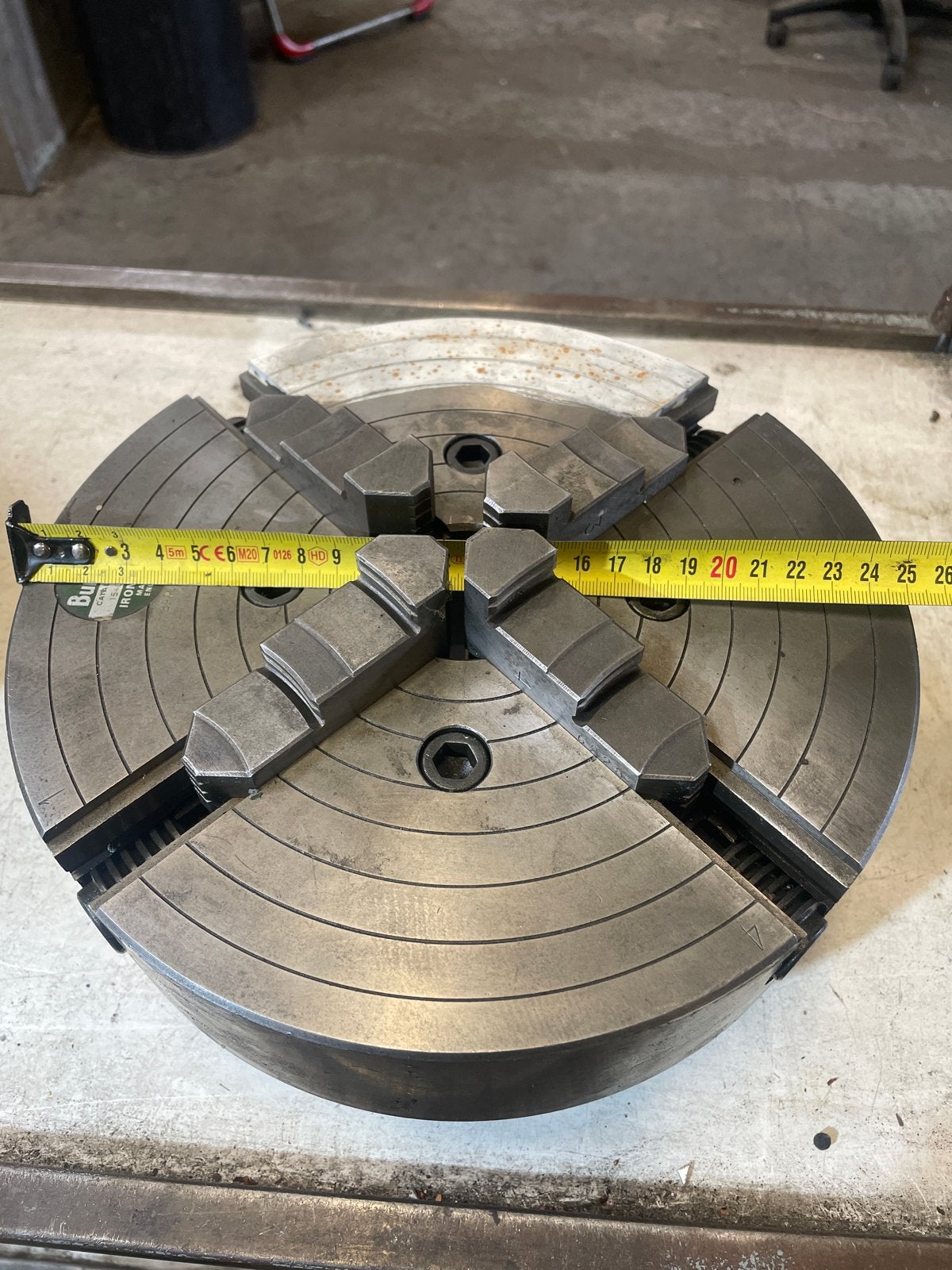 Burnerd 4-klauwplaat 250mm draaibank klauwplaat, Ophalen, Gebruikt, Elektrisch