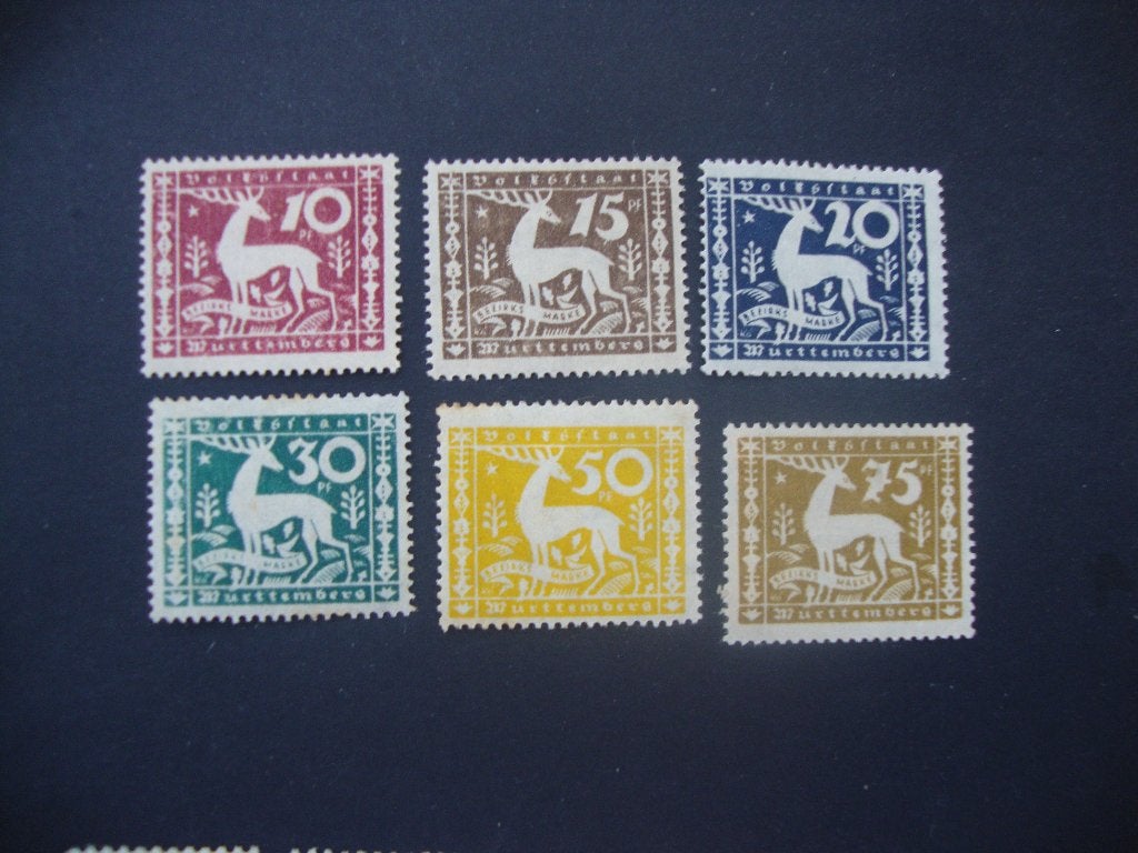 Wurttemberg serie 144-149 Ongestempeld,, Ophalen of Verzenden, Duitse Keizerrijk, Postfris