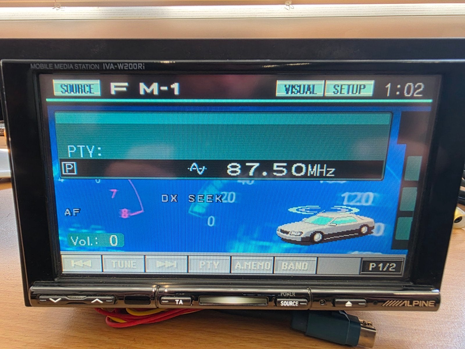 Alpine W200Ri dubbeldin met cd wisselaar, modules en afstand, Auto diversen, Autoradio's, Ophalen of Verzenden, Gebruikt