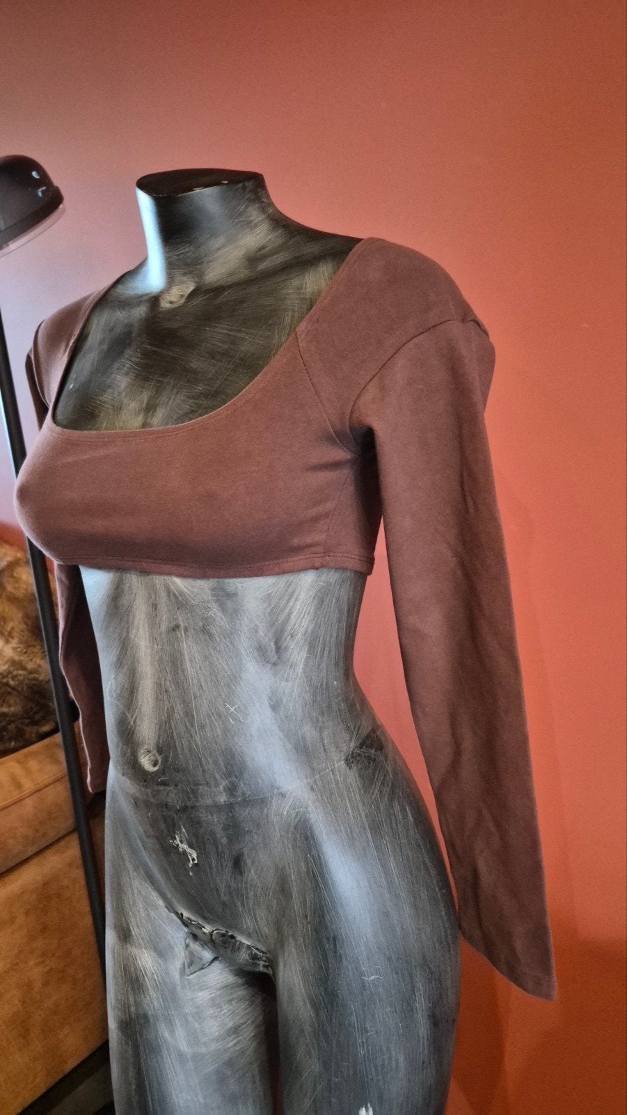Gil Rodriguez L El Tigre Chiquito Chocolate Crop Top, Bruin, Maat 42/44 (L), Nieuw, Gil Rodriguez
