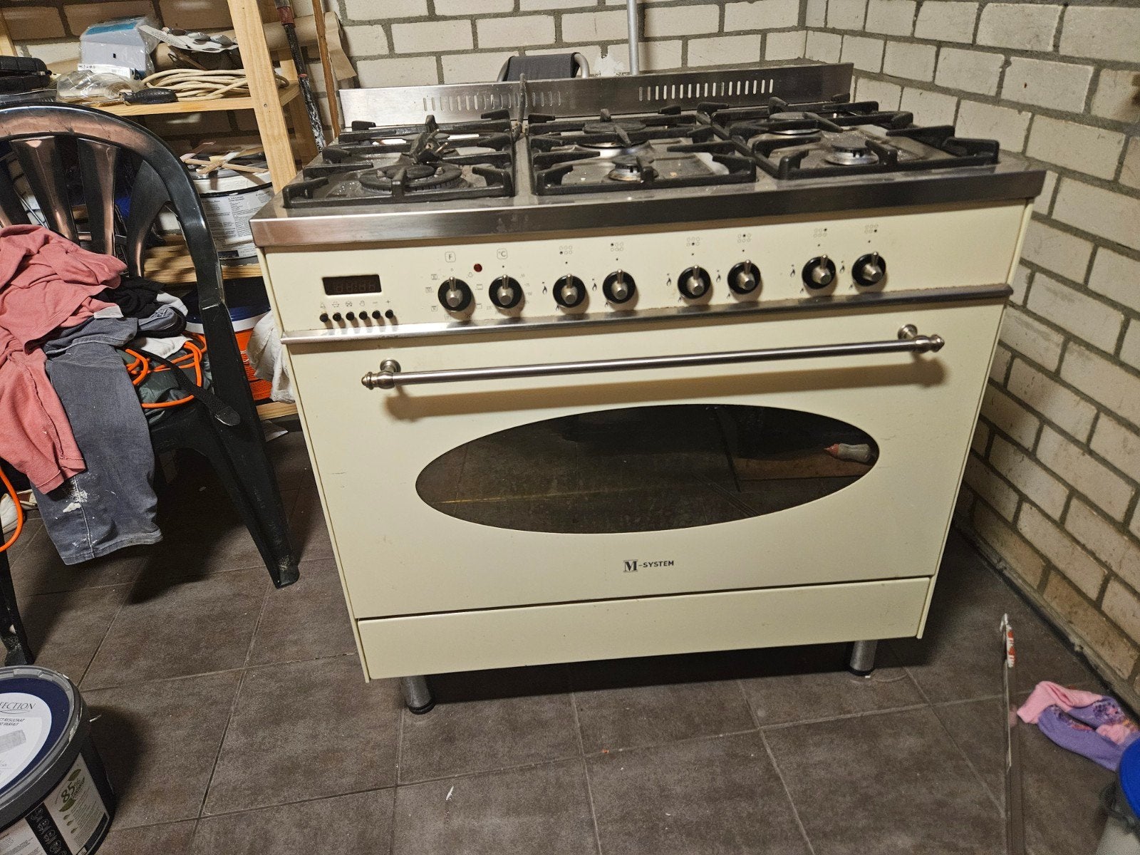 M System gasfornuis met oven - goed gebruikt, Ophalen, Gebruikt, 60 cm of meer, Gas