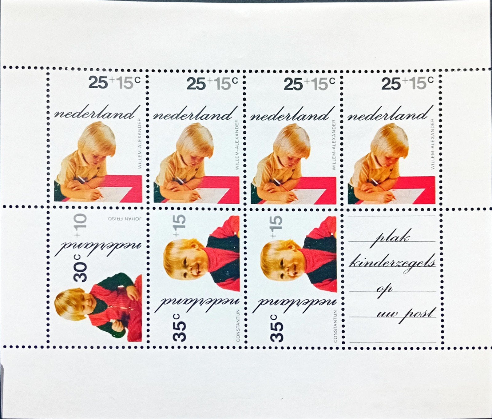 Nederland Kinderzegels velletje 1980, Ophalen of Verzenden, Na 1940, Postfris