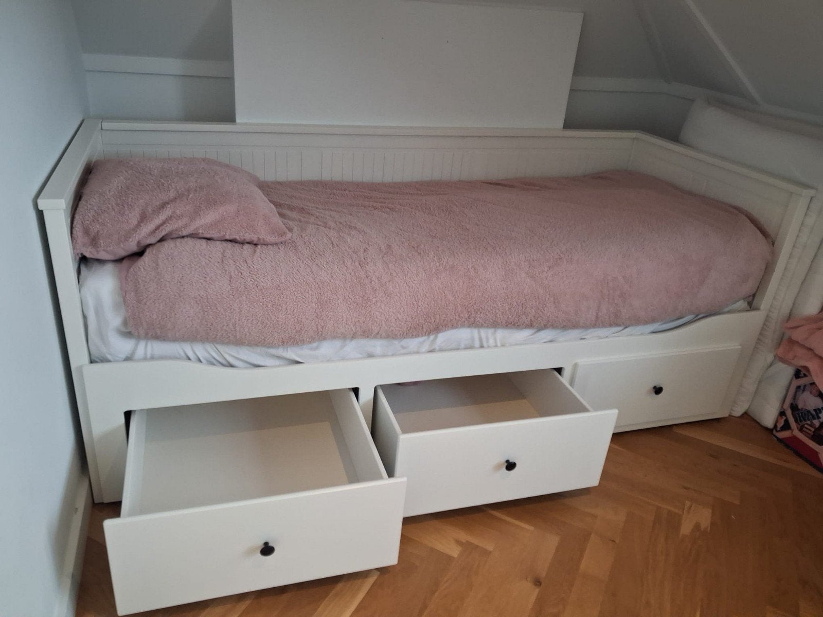 IKEA Hemnes Bedbank | kleur wit | incl. 2 matrassen, Ophalen, Gebruikt, Eenpersoons, Wit