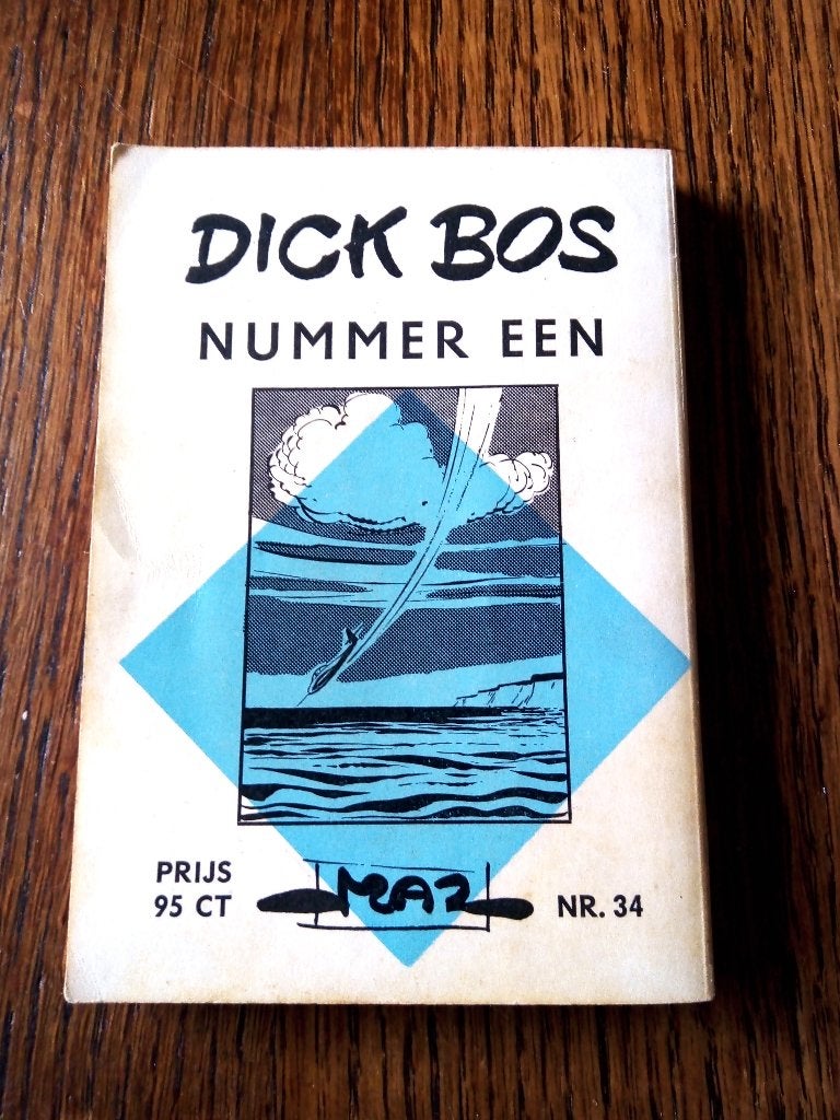 dick bos nr.34*1964*1ste druk- nummer een/mazure, Gelezen, Alfred Mazure, Eén stripboek, Ophalen of Verzenden