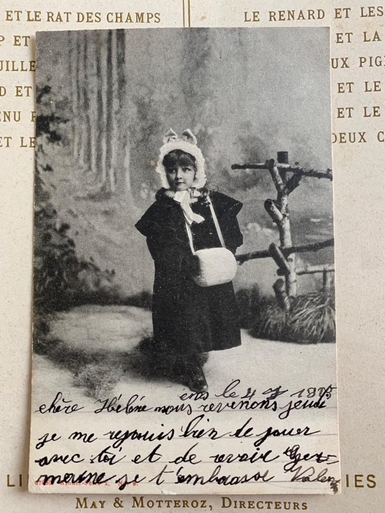 4-7-1905 Meisje met muts met oortjes (II), Ophalen of Verzenden, Voor 1920, Gelopen, Kinderen