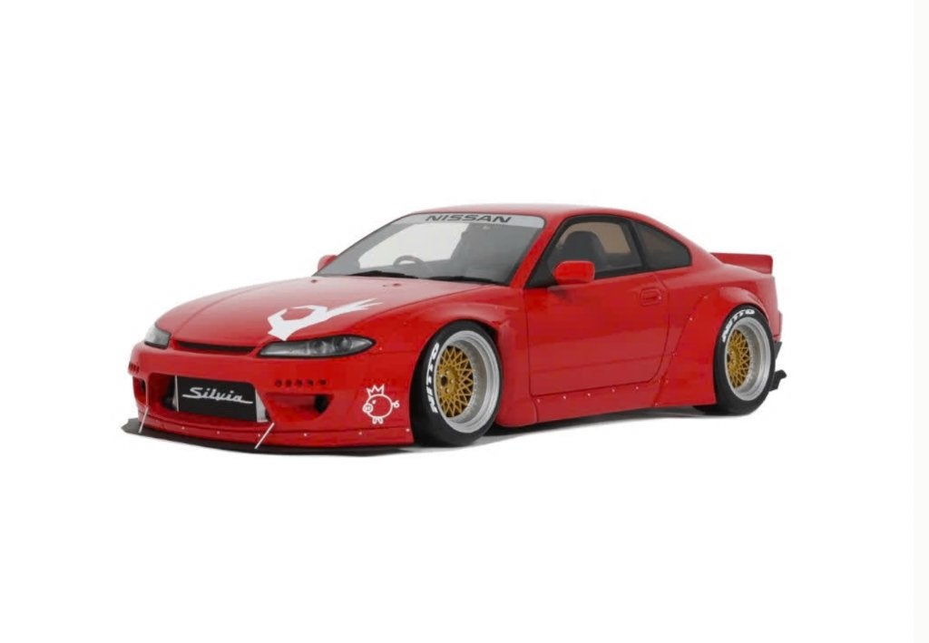 ROCKET BUNNY NISSAN SILVIA S15 ROOD 2014 1/18 OTTO R. OT1115, Ophalen of Verzenden, Nieuw, Auto, OttOMobile