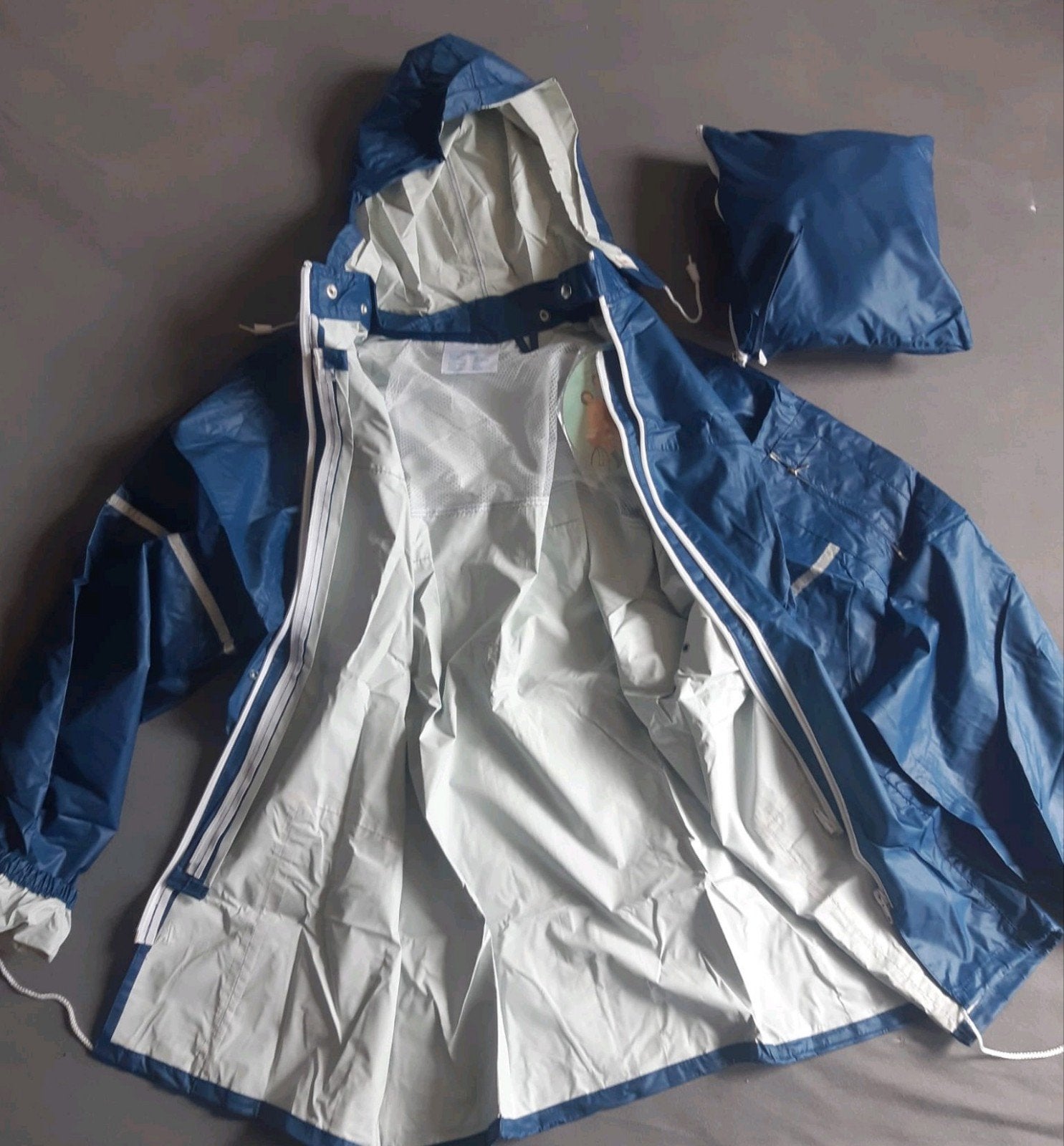 Vintage jaren 80 regenpak in 2 kleuren maat XS valt als M, Ophalen of Verzenden, Nieuw, Regenpak, Heren
