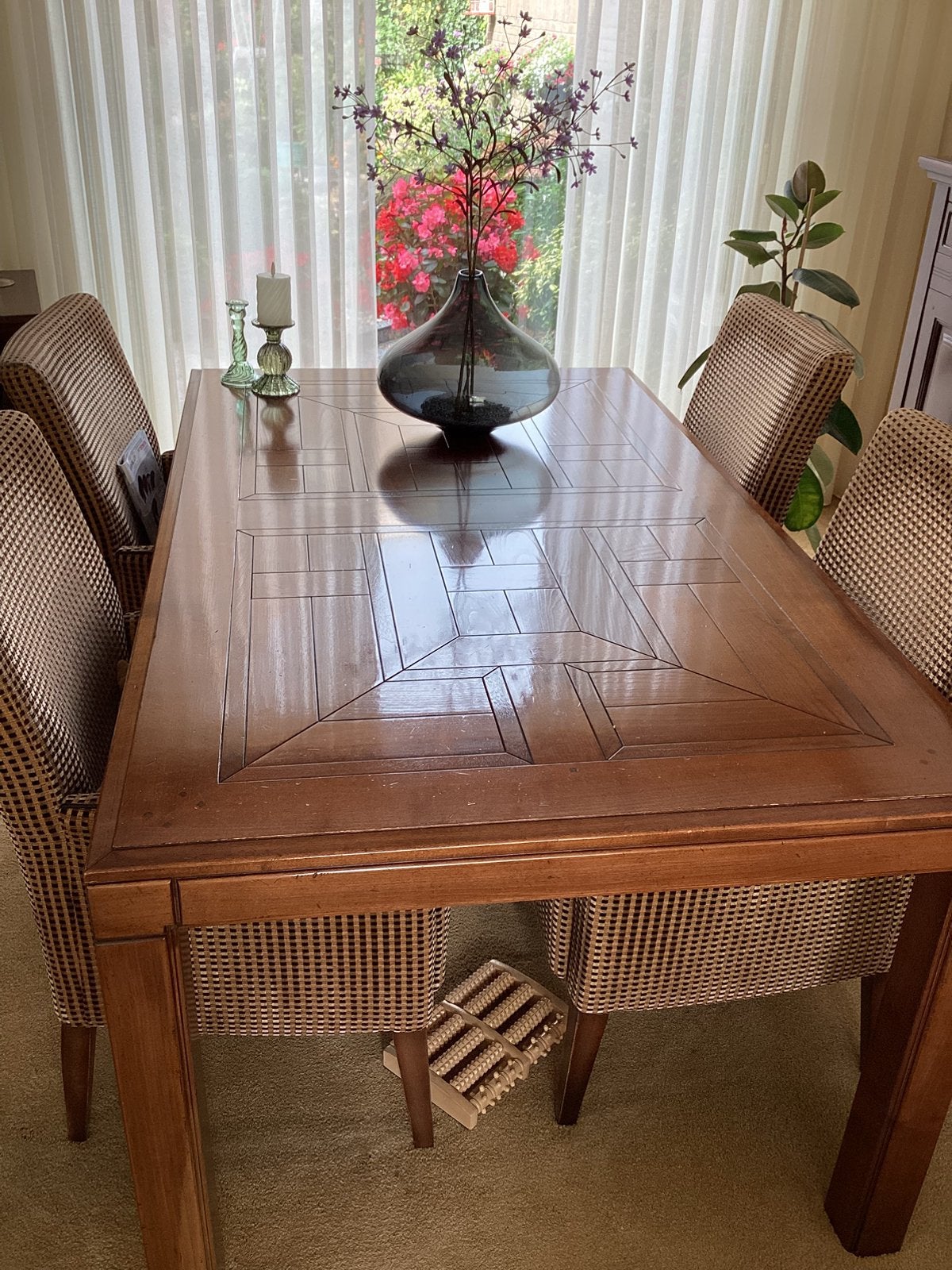 Tafel met 4 eetkamer stoelen, Huis en Inrichting, Ophalen, Gebruikt
