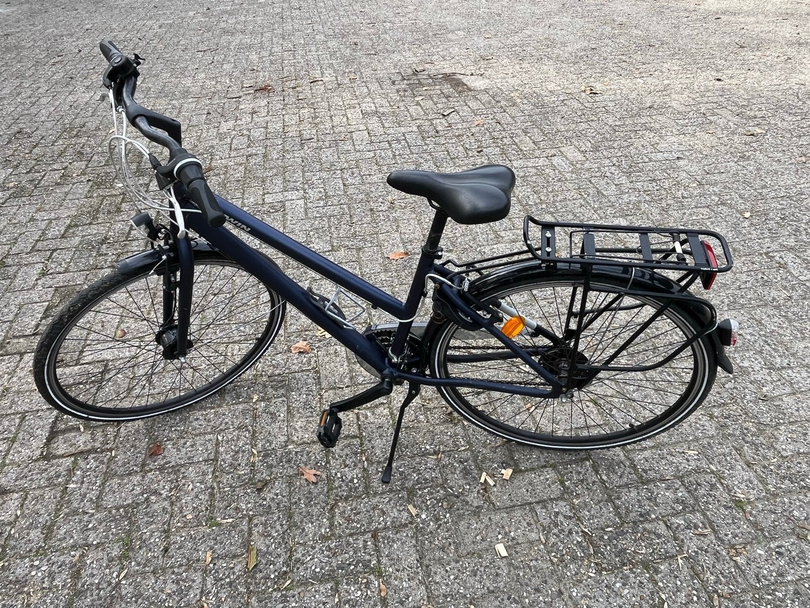B'Twin Hoprider 100 Damesfiets, Gebruikt, Velgrem, Versnellingen, 50 tot 53 cm