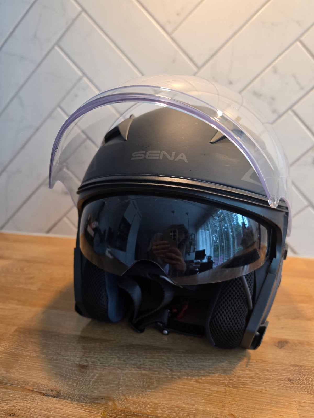 Sena Outstar S Jethelm Maat M met Bluetooth communicatie, Motoren, Ophalen of Verzenden