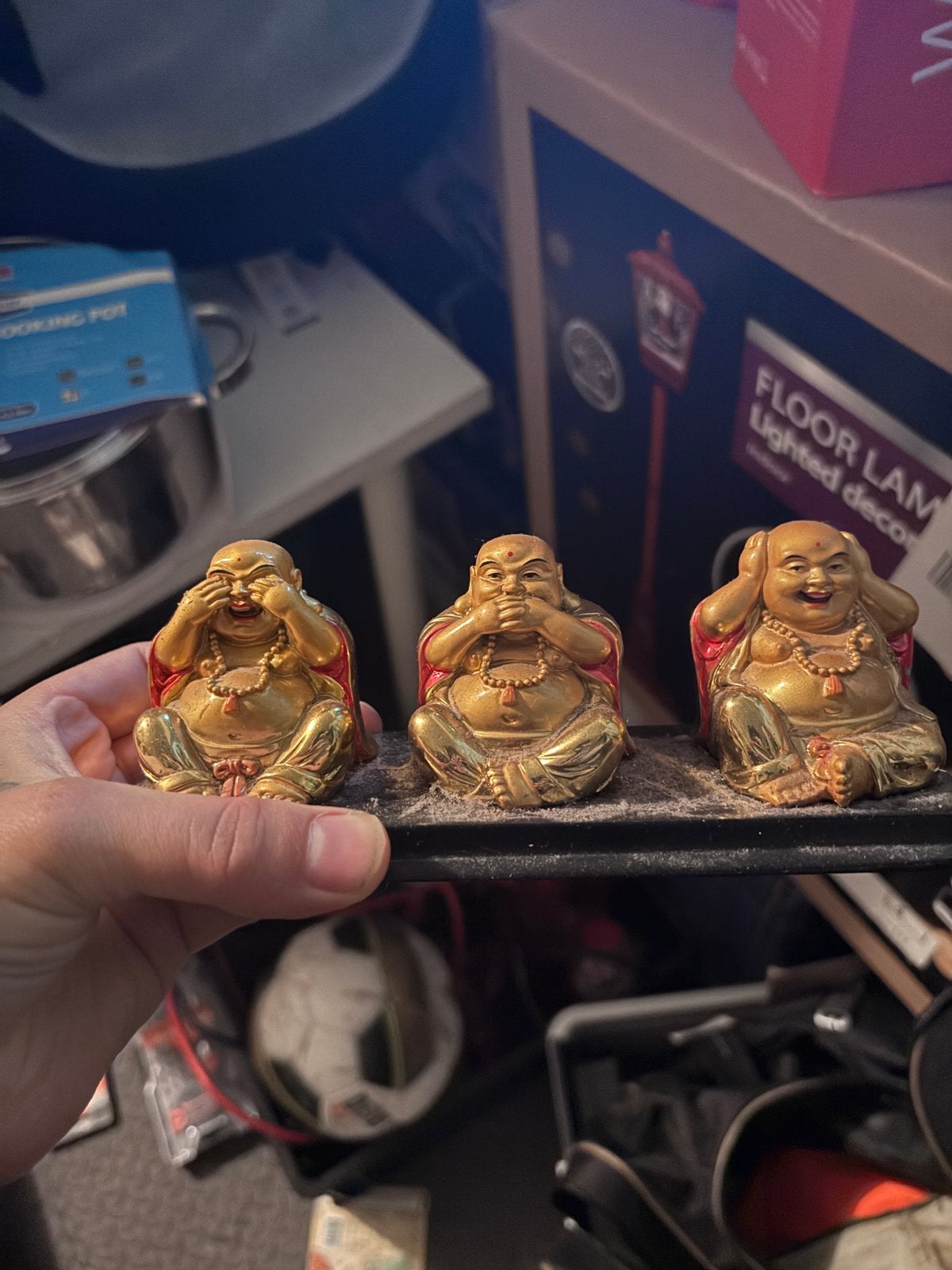 Boeddha beeldjes: Horen, Zien, Zwijgen, Ophalen of Verzenden, Gebruikt