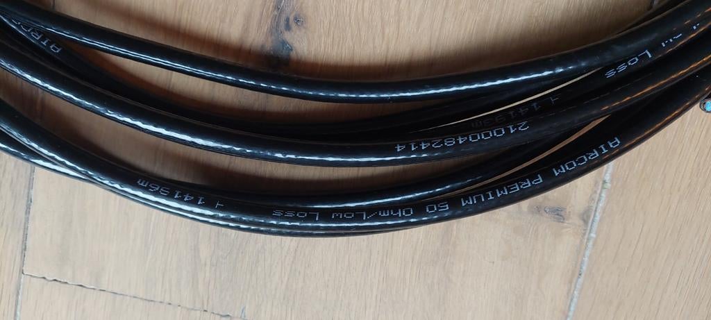 Aircom Premium 50 Ohm Low Loss Coax Kabel - marifoonkabel, Ophalen of Verzenden, Zo goed als nieuw, 10 meter of meer, Coaxiale kabel