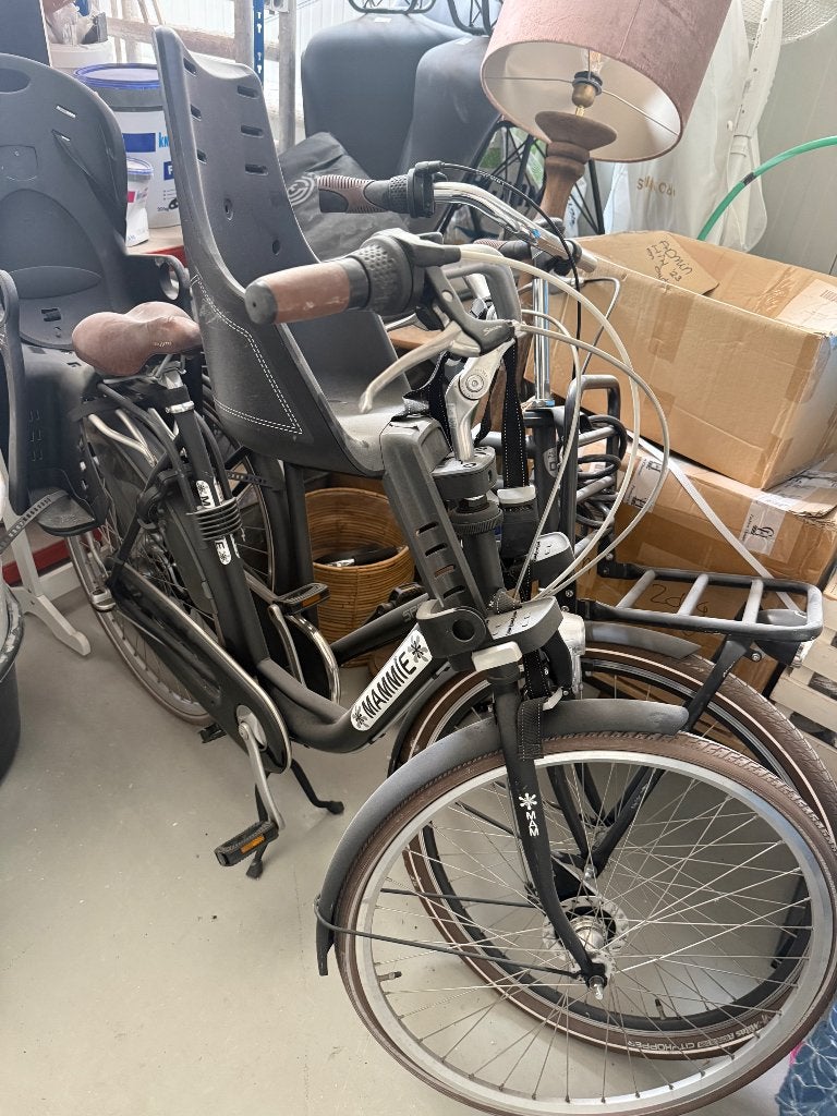 Mammie dames fiets, Fietsen en Brommers, Fietsen | Dames | Moederfietsen, 2 zitjes, 53 tot 56 cm, Versnellingen, Zo goed als nieuw