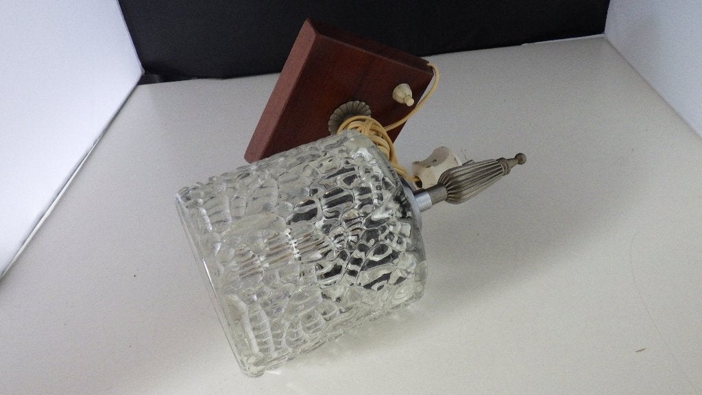 vintage wandlampje jaren '50/'60, Ophalen of Verzenden, Gebruikt, Glas
