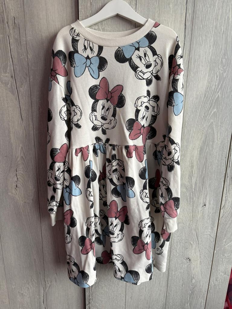Witte Disney Minnie Mouse jurk zgan H&M maat 134/140, Ophalen of Verzenden, Zo goed als nieuw, Meisje, Jurk of Rok