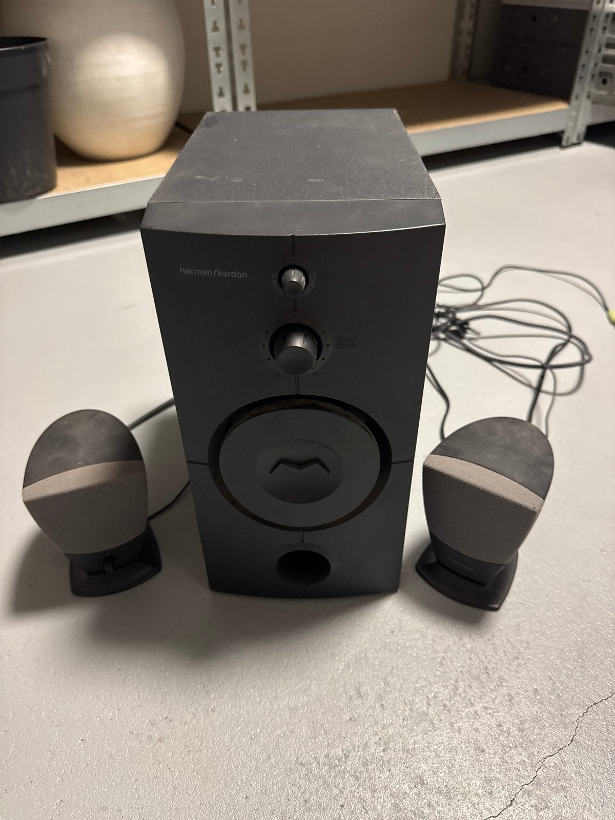Harman/Kardon HK395 2.1 Luidsprekerset met Subwoofer, Ophalen of Verzenden, Gebruikt, Audiokanaal 2.1