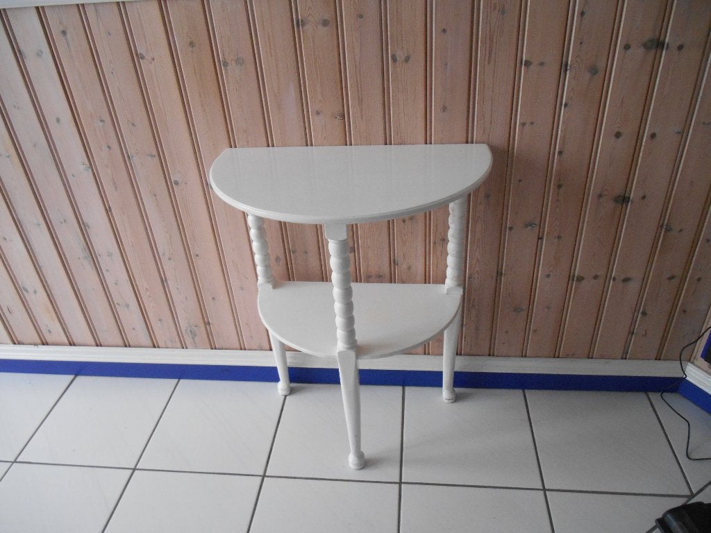 Side table wit antiek, Ophalen, Gebruikt, Eikenhout, Overige vormen
