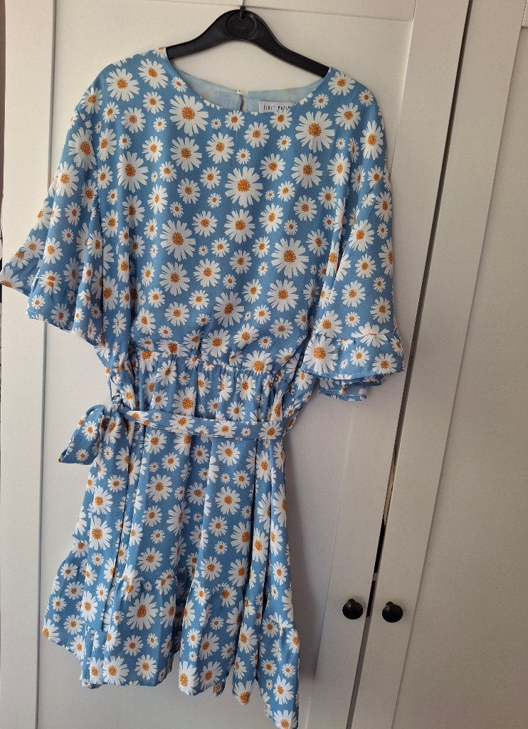 Madeliefjes jurk, Kleding | Dames, Maat 38/40 (M), Blauw, Ophalen of Verzenden, Zo goed als nieuw