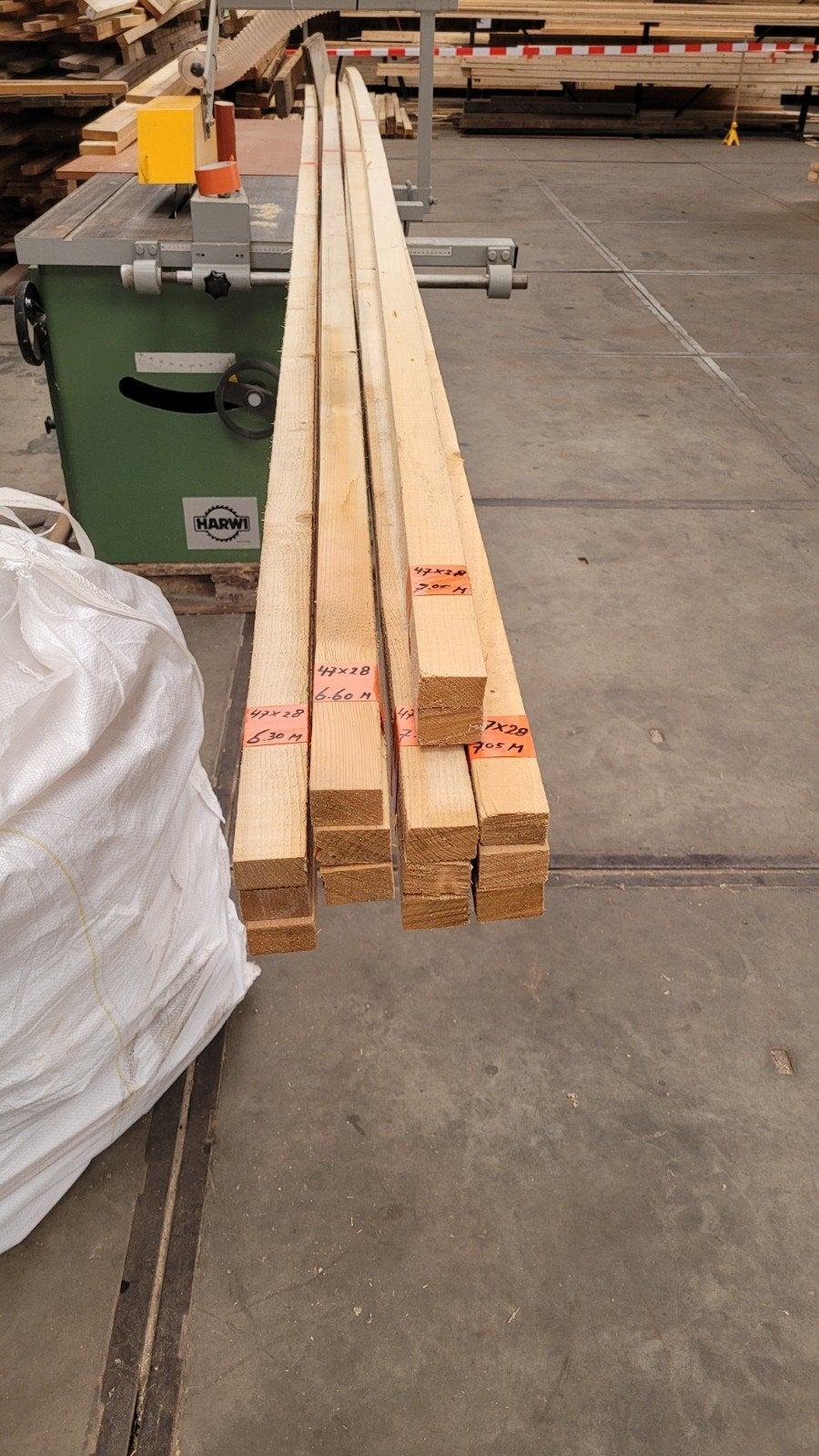 balkjes   47 x 28 mm, Ophalen, 250 cm of meer, Palen