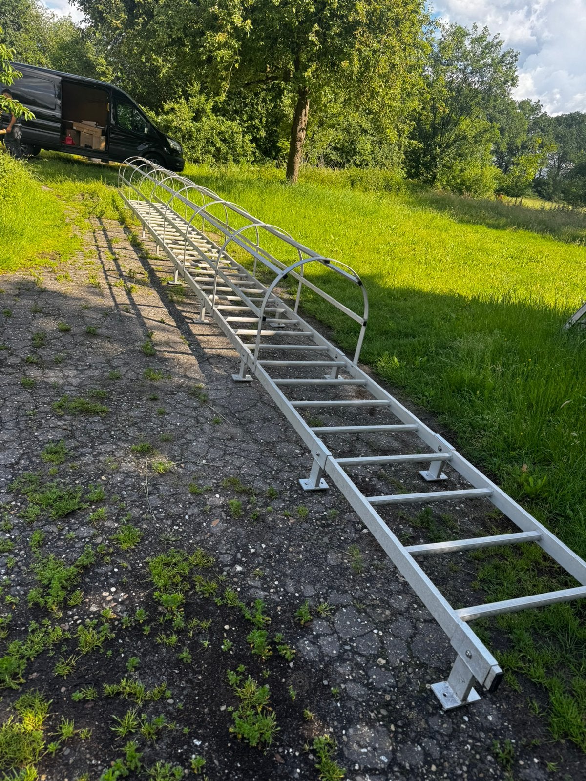 Vluchtlader brandlader kooilader 11 meter goede staat, Doe-het-zelf en Verbouw, Ladders en Trappen, Ophalen, Zo goed als nieuw