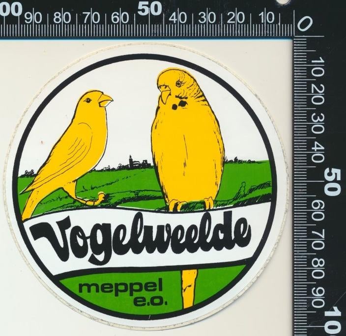 Sticker: Vogelweelde - Meppel, Ophalen of Verzenden, Zo goed als nieuw, Dier en Natuur
