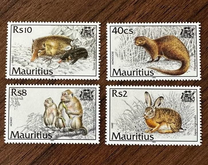 Mauritius 1994 dieren postfris - marter konijn aap, Postzegels en Munten, Postzegels | Afrika, Ophalen of Verzenden, Postfris