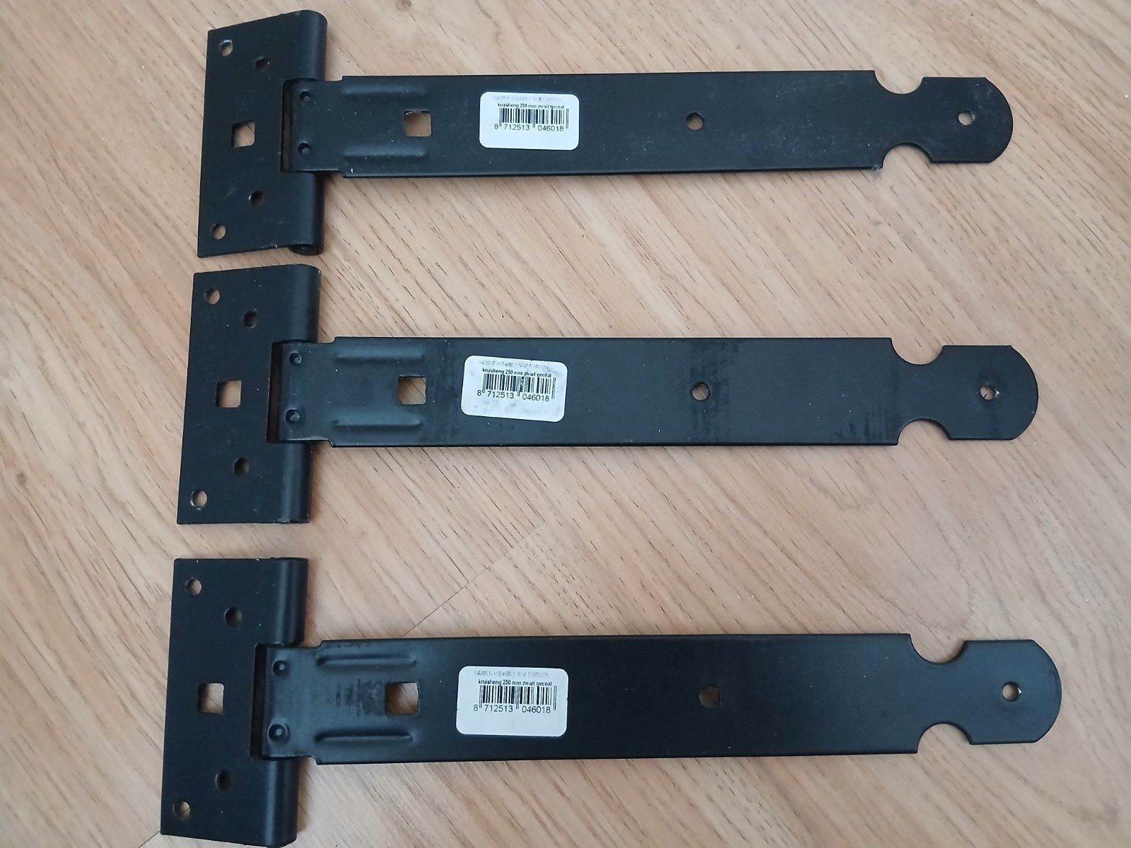 3 x zwarte kruisheng 250 mm zwart gecoat, Doe-het-zelf en Verbouw, Hang- en Sluitwerk, Ophalen of Verzenden, Overige materialen
