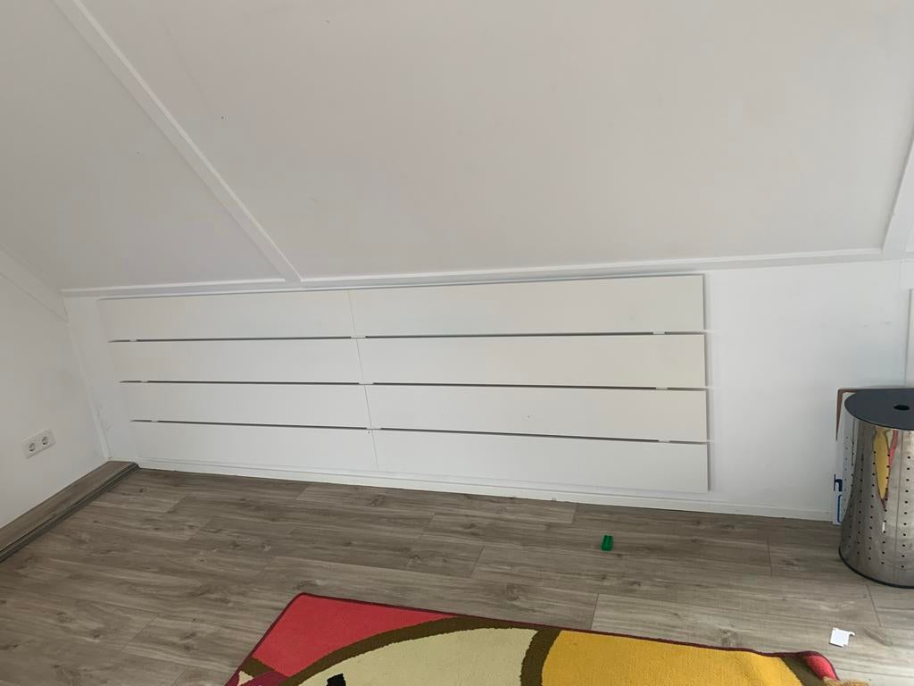 Hoofdbord Nordli, Huis en Inrichting, Slaapkamer | Bedden, Ophalen, Gebruikt, Wit, Tweepersoons
