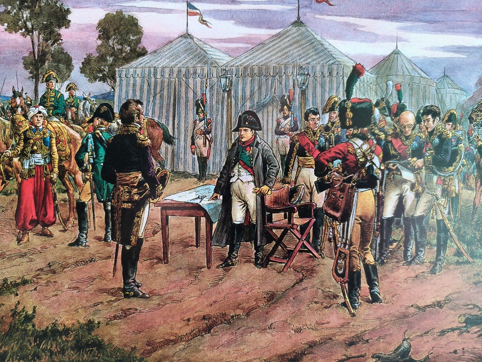 Historische scène: Napoleon en zijn generaals, Ophalen of Verzenden