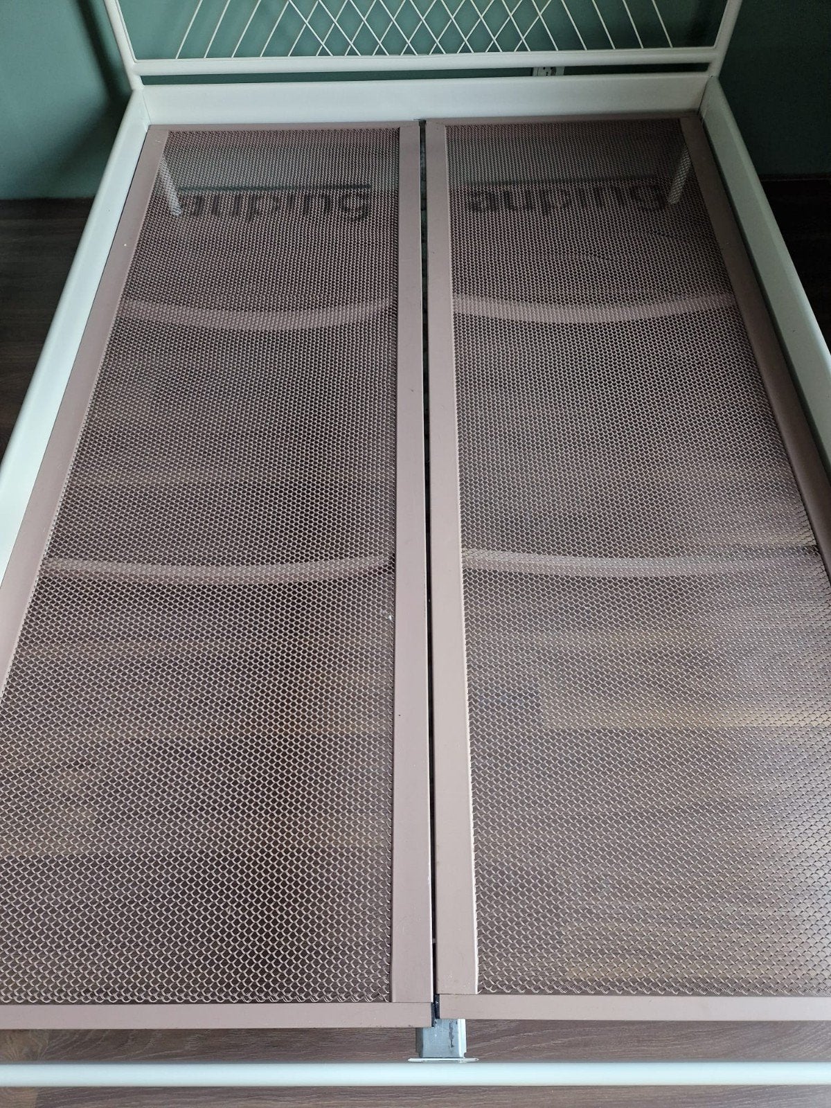 IKEA NESTTUN bedframe 140x200 cm met 2 spiraalbodems Auping, Huis en Inrichting, Slaapkamer | Bedden, Gebruikt, Tweepersoons, 140 cm