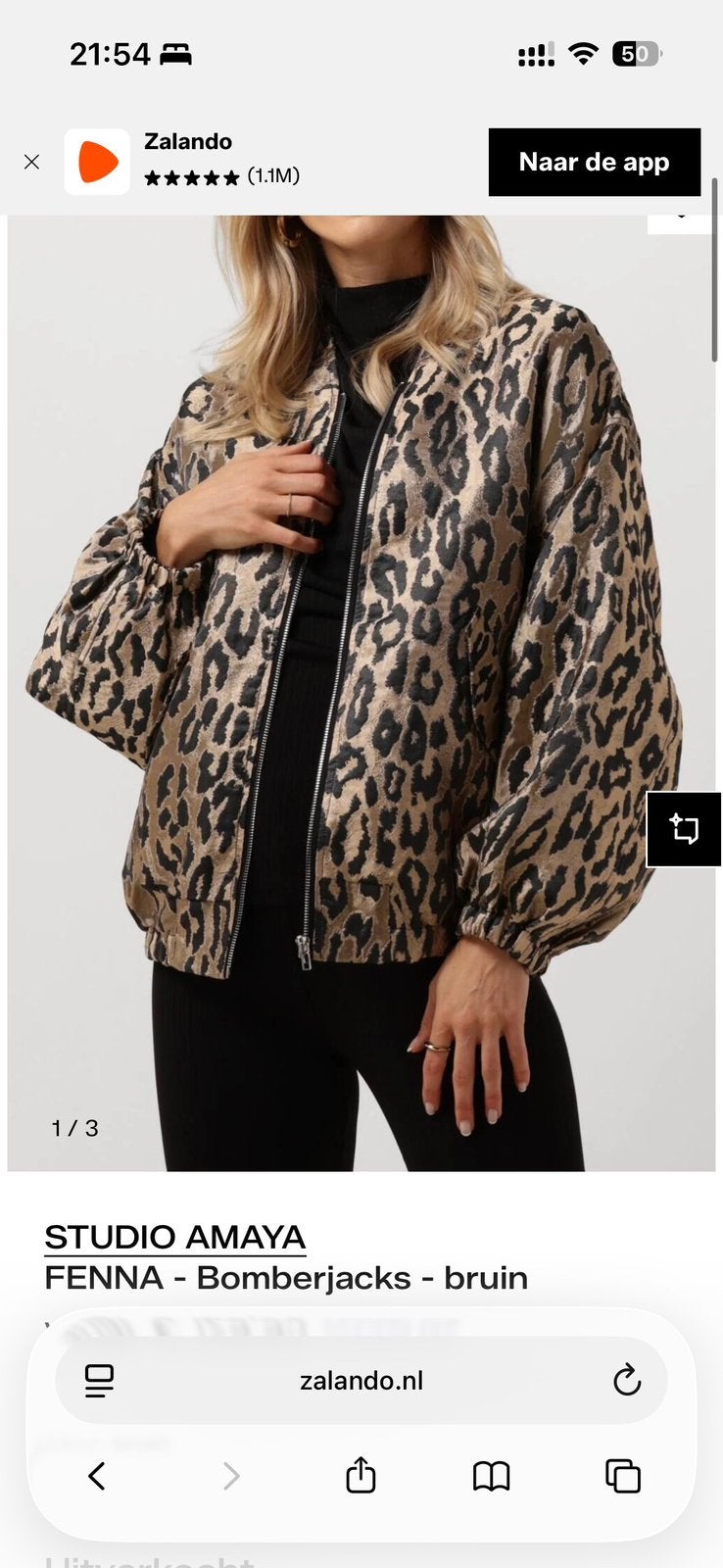 Studio Amaya bomber jack, Ophalen of Verzenden, Nieuw, Maat 38/40 (M), Zwart
