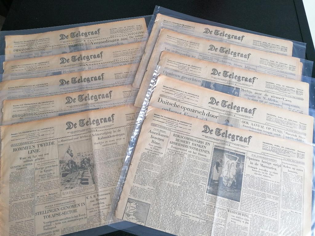 Krant De Telegraaf Dagblad Origineel 1942 1943 1944 WWII, Ophalen of Verzenden, 1940 tot 1960, Tijdschrift