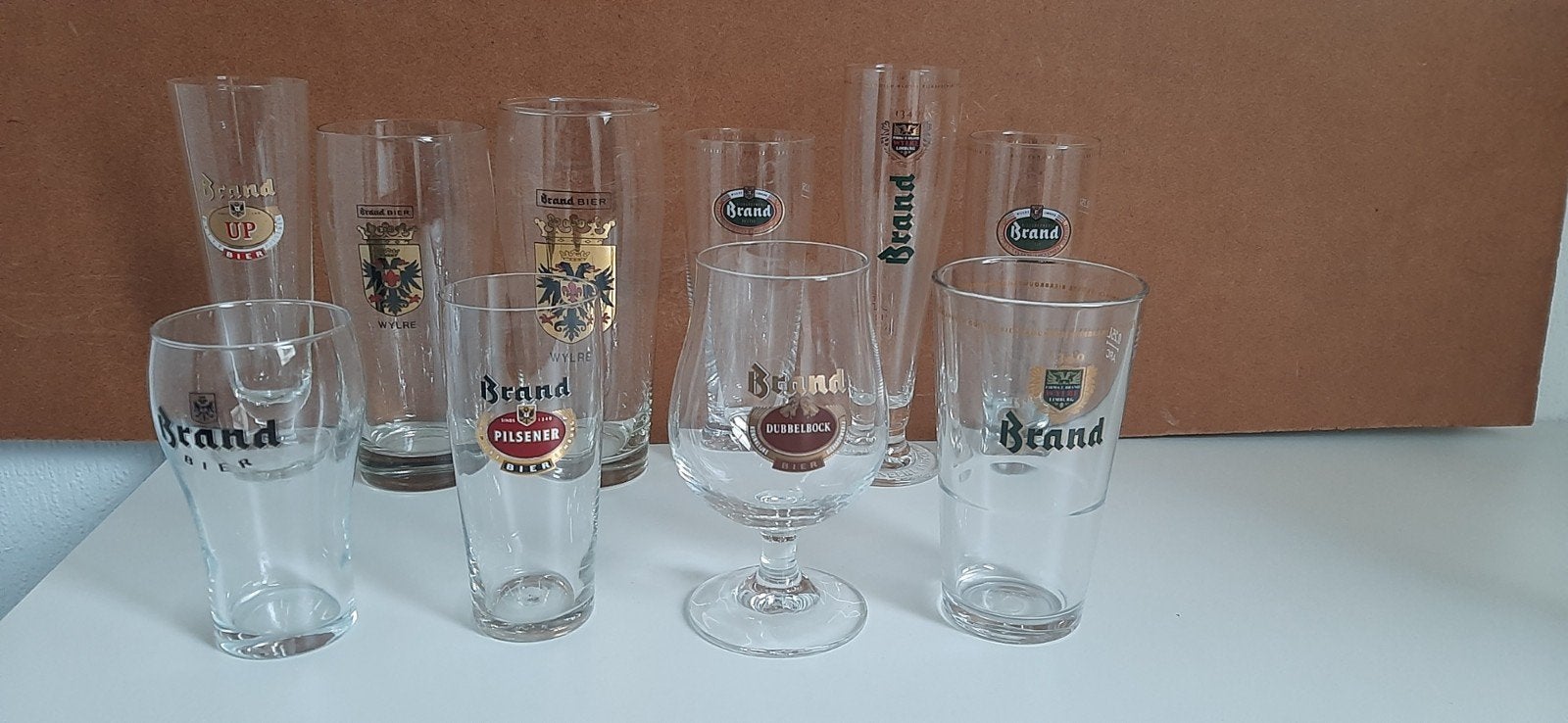 Brand bierglazen, Verzamelen, Ophalen, Zo goed als nieuw, Glas of Glazen, Brand