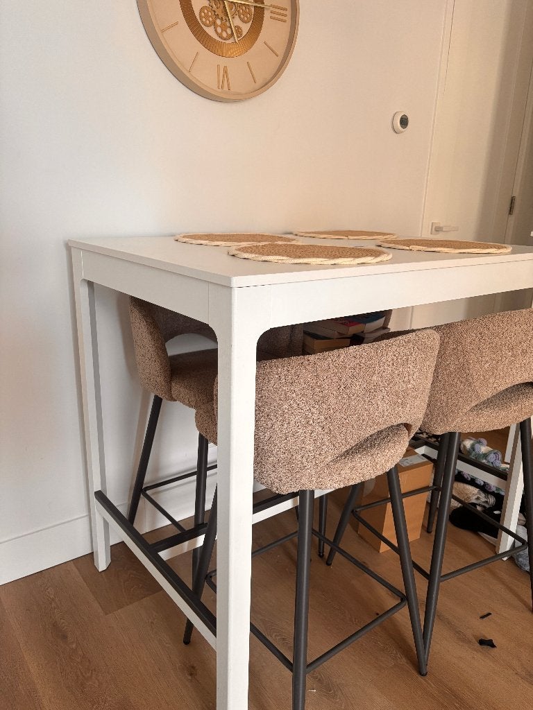 ZSM WEG Hoge tafel + stoelen, Huis en Inrichting, Tafels | Eettafels, Ophalen, Overige materialen, 100 tot 150 cm, 50 tot 100 cm